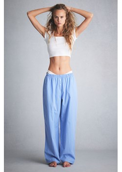 H & M - Spodnie piżamowe z diagonalu - Niebieski ze sklepu H&M w kategorii Piżamy damskie - zdjęcie 169682205