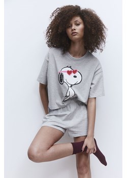 H & M - Piżama z nadrukiem - Szary ze sklepu H&M w kategorii Piżamy damskie - zdjęcie 169682239