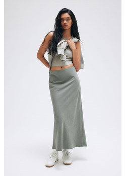 H & M - Długa spódnica satynowa - Zielony ze sklepu H&M w kategorii Spódnice - zdjęcie 169682395