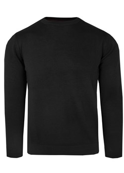 Męski Sweter z Okrągłym Dekoltem (U-Neck) - Alties - Czarny SWALTM06czarnyU ze sklepu JegoSzafa.pl w kategorii Swetry męskie - zdjęcie 169682806