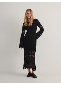 Reserved - Ażurowa sukienka maxi - czarny ze sklepu Reserved w kategorii Sukienki - zdjęcie 169683459