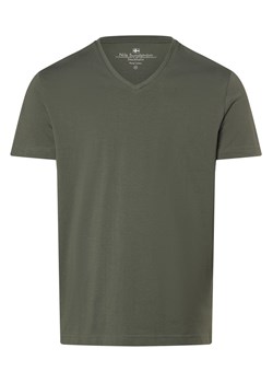 Nils Sundström T-shirt męski Mężczyźni Dżersej oliwkowy jednolity ze sklepu vangraaf w kategorii T-shirty męskie - zdjęcie 169683495
