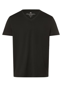 Nils Sundström T-shirt męski Mężczyźni Dżersej antracytowy jednolity ze sklepu vangraaf w kategorii T-shirty męskie - zdjęcie 169683496
