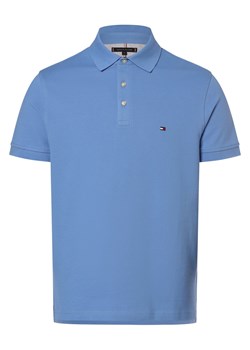 Tommy Hilfiger Męska koszulka polo Mężczyźni Bawełna błękit królewski jednolity ze sklepu vangraaf w kategorii T-shirty męskie - zdjęcie 169683499