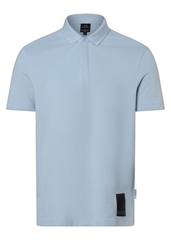 Armani Exchange Męska koszulka polo Mężczyźni Bawełna jasnoniebieski jednolity ze sklepu vangraaf w kategorii T-shirty męskie - zdjęcie 169683526