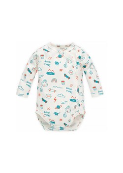 Body niemowlęce z długim rękawem w kolorowe wzorki ecru ze sklepu 5.10.15 w kategorii Body niemowlęce - zdjęcie 169684167