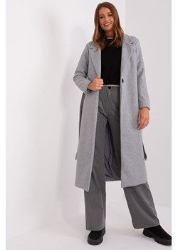 Szary melanżowy płaszcz damski z guzikami OCH BELLA ze sklepu 5.10.15 w kategorii Płaszcze damskie - zdjęcie 169684249