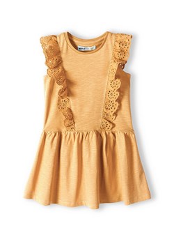 Sukienka dziewczęca bawełniana na lato z haftowaną falbanką ze sklepu 5.10.15 w kategorii Sukienki dziewczęce - zdjęcie 169684478
