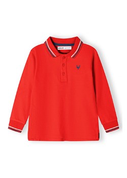 Czerwona bluzka polo chłopięca z długim rękawem ze sklepu 5.10.15 w kategorii T-shirty chłopięce - zdjęcie 169684709