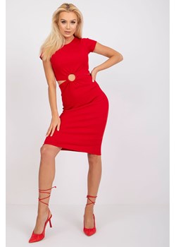 Sukienka dzianinowa damska - czerwona ze sklepu 5.10.15 w kategorii Sukienki - zdjęcie 169684829