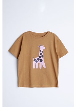 Pudełkowy brązowy t-shirt z żyrafą - unisex - Limited Edition ze sklepu 5.10.15 w kategorii T-shirty chłopięce - zdjęcie 169684836