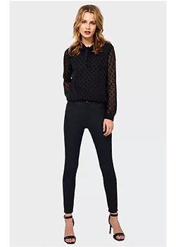 Bluzka damska z wiskozy z długim rękawem - czarna ze sklepu 5.10.15 w kategorii Bluzki damskie - zdjęcie 169684905