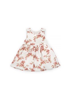 Bawełniana sukienka niemowlęca w kwiaty ecru ze sklepu 5.10.15 w kategorii Sukienki niemowlęce - zdjęcie 169684926