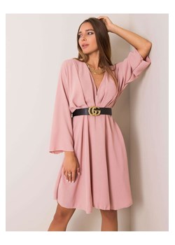 Sukienka z rozkloszowanym dołem -  różowa ze sklepu 5.10.15 w kategorii Sukienki - zdjęcie 169684949