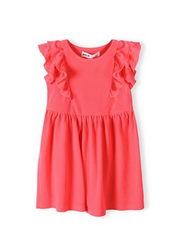 Różowa sukienka dziewczęca z falbankami ze sklepu 5.10.15 w kategorii Sukienki dziewczęce - zdjęcie 169685146