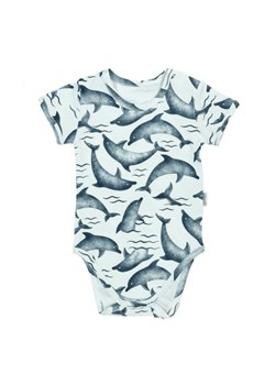 Białe body chłopięce z krótkim rękawem- Delfiny ze sklepu 5.10.15 w kategorii Body niemowlęce - zdjęcie 169685336