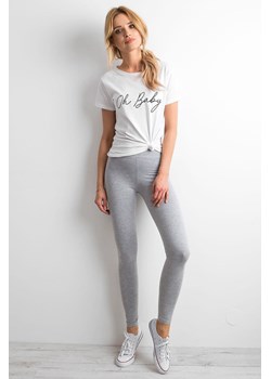 Szare legginsy Basic ze sklepu 5.10.15 w kategorii Spodnie damskie - zdjęcie 169685488