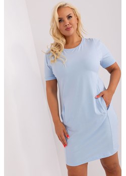 Jasnoniebieska sukienka plus size z bawełny ze sklepu 5.10.15 w kategorii Sukienki - zdjęcie 169685766