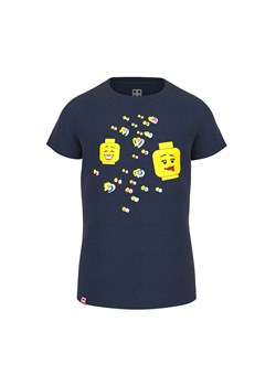 Koszulka LEGO® z nadrukiem minifigurek i serc - granatowy ze sklepu 5.10.15 w kategorii Bluzki dziewczęce - zdjęcie 169685955