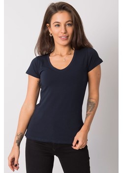 T-shirt damski w serek granatowy ze sklepu 5.10.15 w kategorii Bluzki damskie - zdjęcie 169685965
