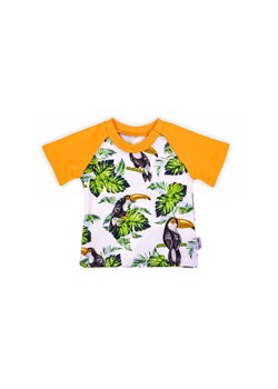 Bawełniany t-shirt chłopięcy w tropikalny wzór TUKAN ze sklepu 5.10.15 w kategorii T-shirty chłopięce - zdjęcie 169685987