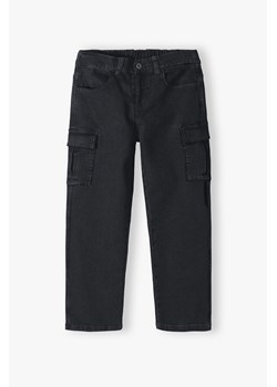 Czarne spodnie dziewczęce - wide leg cargo - Lincoln&Sharks ze sklepu 5.10.15 w kategorii Spodnie chłopięce - zdjęcie 169686087