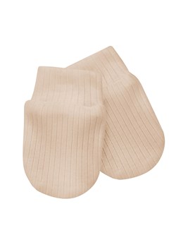 Niedrapki z bawełny prążkowanej Lovely Day Beige ze sklepu 5.10.15 w kategorii Rękawiczki dziecięce - zdjęcie 169686089