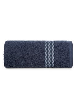 Granatowy ręcznik ze zdobieniami 50x90 cm ze sklepu 5.10.15 w kategorii Ręczniki - zdjęcie 169686217