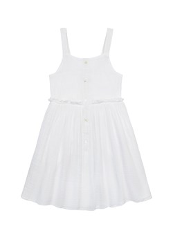 Biała sukienka na ramiączkach bawełniana dla dziewczynki ze sklepu 5.10.15 w kategorii Sukienki dziewczęce - zdjęcie 169686295