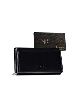 Skórzany portfel damski z klapą — Rovicky czarny ze sklepu 5.10.15 w kategorii Portfele damskie - zdjęcie 169686446