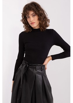 Czarna bluzka basic w prążek BASIC FEEL GOOD ze sklepu 5.10.15 w kategorii Bluzki damskie - zdjęcie 169686498