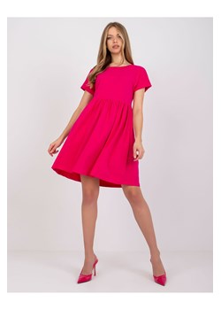 Sukienka damska z krótkim rękawem - różowa ze sklepu 5.10.15 w kategorii Sukienki - zdjęcie 169686977