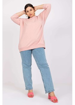 Brudnoróżowa bluzka plus size z bawełny Odile ze sklepu 5.10.15 w kategorii Bluzki damskie - zdjęcie 169687059