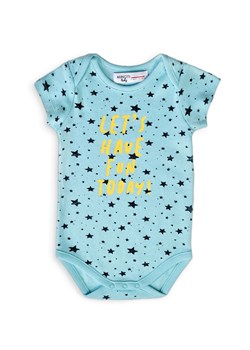 Bawełniane body niemowlęce z krótkim rękawem w gwiazdki ze sklepu 5.10.15 w kategorii Body niemowlęce - zdjęcie 169687106