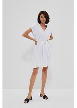 Sukienka damska wiązana w talii biała ze sklepu 5.10.15 w kategorii Sukienki - zdjęcie 169687307