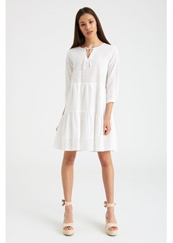 Biała bawełniana sukienka damska ze sklepu 5.10.15 w kategorii Sukienki - zdjęcie 169687346