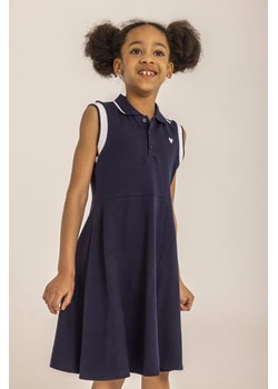 Granatowa sukienka dziewczęca polo ze sklepu 5.10.15 w kategorii Sukienki dziewczęce - zdjęcie 169687516
