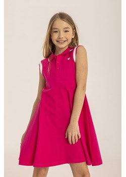 Różowa sukienka dziewczęca polo ze sklepu 5.10.15 w kategorii Sukienki dziewczęce - zdjęcie 169687799