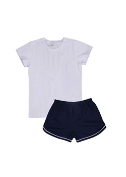 Dziewczęcy strój sportowy T-shirt i spodenki, granatowy ze sklepu 5.10.15 w kategorii Komplety dziewczęce - zdjęcie 169687938