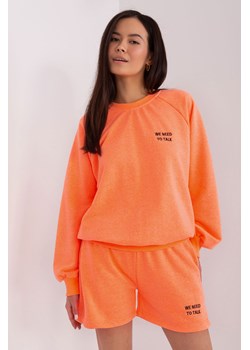 Komplet dresowy z bluzą oversize fluo pomarańczowy ze sklepu 5.10.15 w kategorii Dresy damskie - zdjęcie 169688016