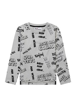 Szara bluzka dla chłopca z długim rękawem i graficznymi napisami ze sklepu 5.10.15 w kategorii T-shirty chłopięce - zdjęcie 169688108