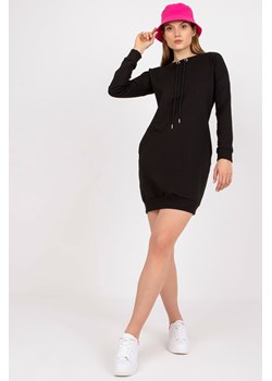 Czarna sportowa sukienka basic z bawełny ze sklepu 5.10.15 w kategorii Sukienki - zdjęcie 169688357