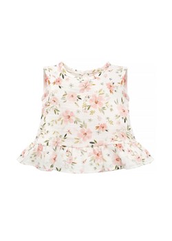 Bluzka dziewczęca na ramiączkach Summer garden ecru ze sklepu 5.10.15 w kategorii Bluzki dziewczęce - zdjęcie 169688678