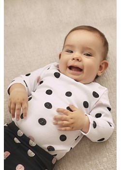 Białe bawełniane body niemowlęce w grochy ze sklepu 5.10.15 w kategorii Body niemowlęce - zdjęcie 169688739