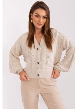 Damski sweter z ozdobnymi guzikami jasny beżowy ze sklepu 5.10.15 w kategorii Swetry damskie - zdjęcie 169688755
