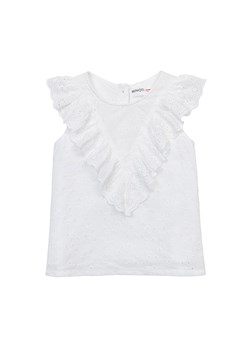 Biała bluzka dziewczęca haftowana z falbanką ze sklepu 5.10.15 w kategorii Bluzki dziewczęce - zdjęcie 169689468