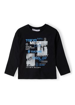 Bawełniana bluzka chłopięca z nadrukiem- czarna ze sklepu 5.10.15 w kategorii T-shirty chłopięce - zdjęcie 169689706
