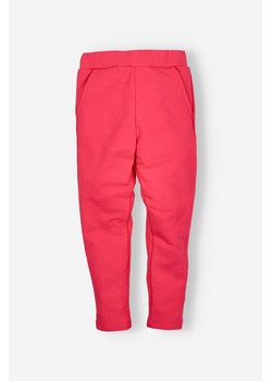 Spodnie dresowe dla dziewczynki - I Love Colors - koralowe ze sklepu 5.10.15 w kategorii Spodnie dziewczęce - zdjęcie 169689896