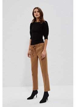 Spodnie eleganckie z kantem - brązowe ze sklepu 5.10.15 w kategorii Spodnie damskie - zdjęcie 169689898