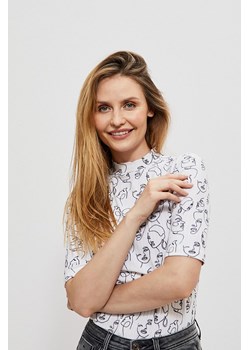 Biała bluzka damska z krótkim rękawem ze sklepu 5.10.15 w kategorii Bluzki damskie - zdjęcie 169689899